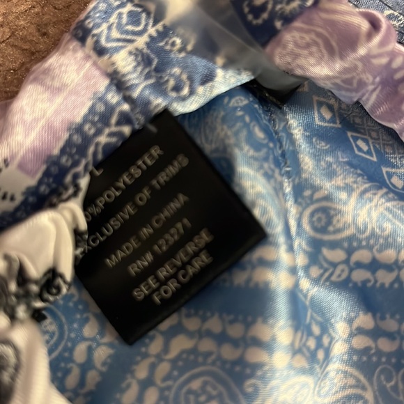 Silk bandana strapless top - Picture 6 of 7